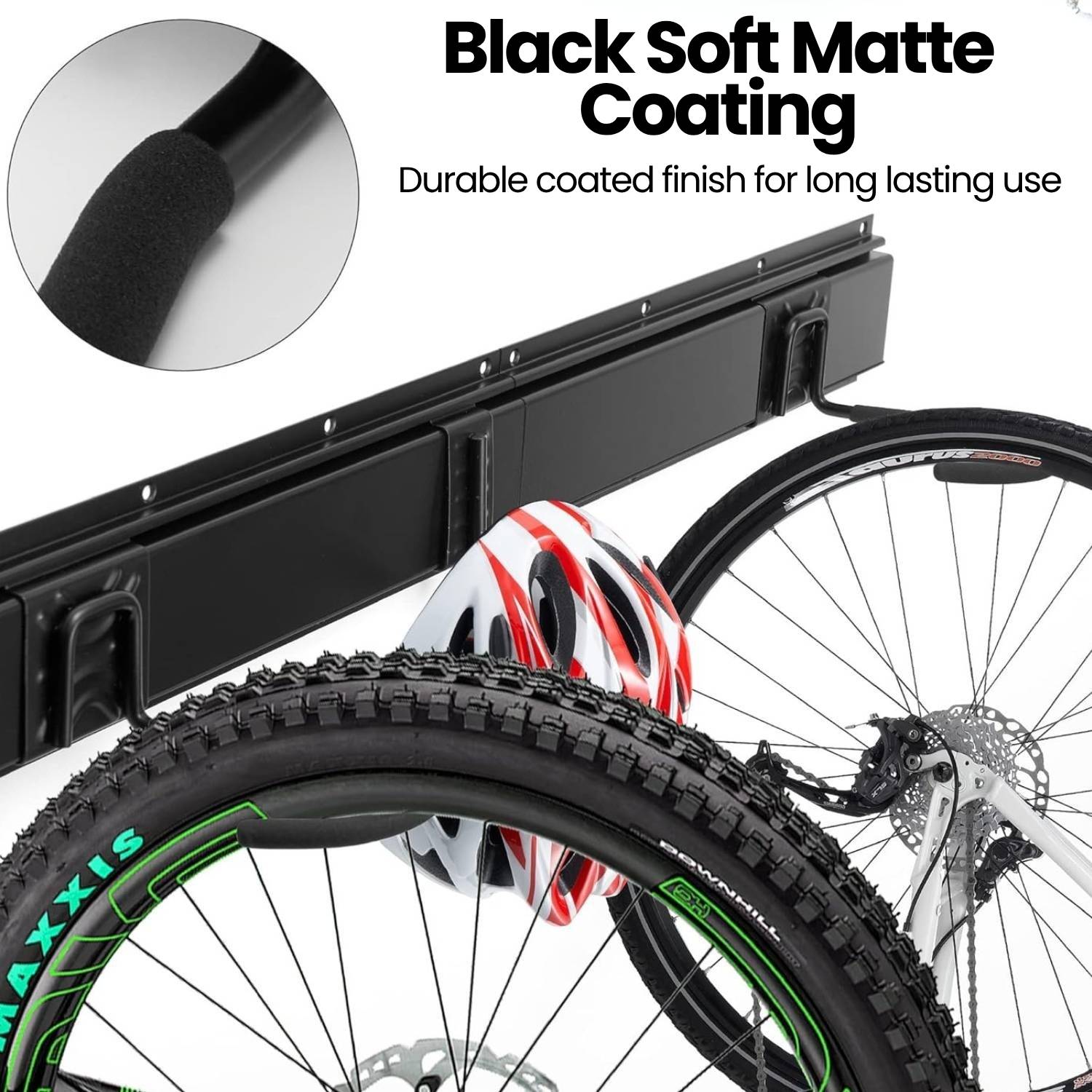 Bike Hooks For Wall (4 Bike Wall Rack): image 2