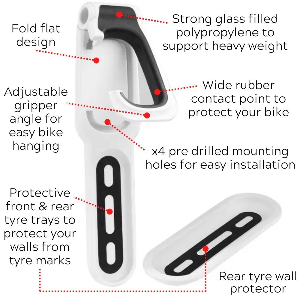 Wall Mounted Bike Storage (Single (x1) Hanger): image 3